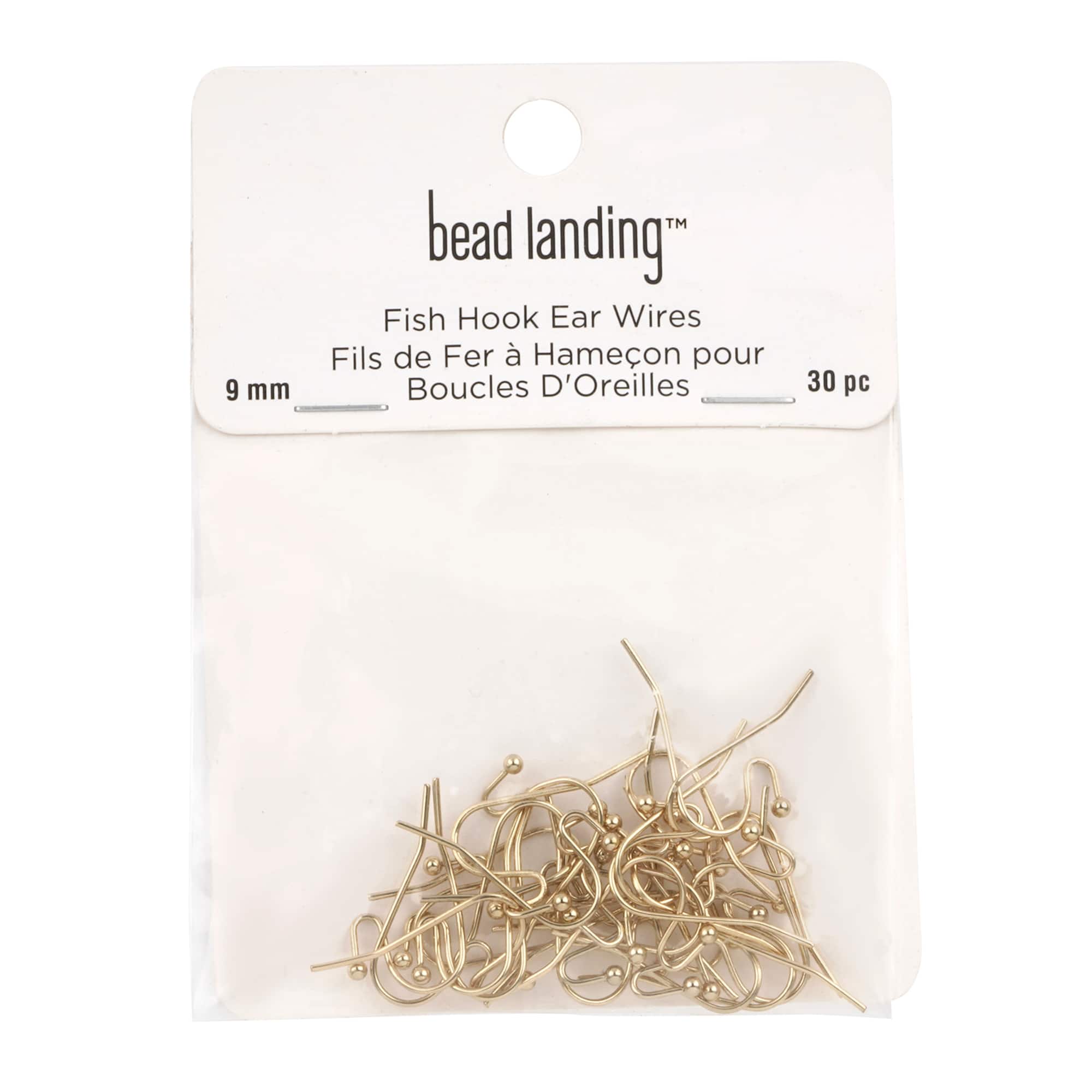 9mm Fish Hook Ear Wires by Bead Landing